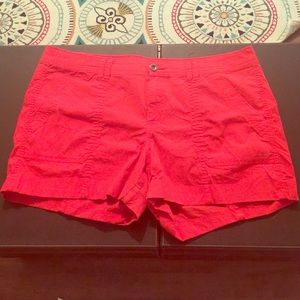 Fire truck red cotton/spandex shorts