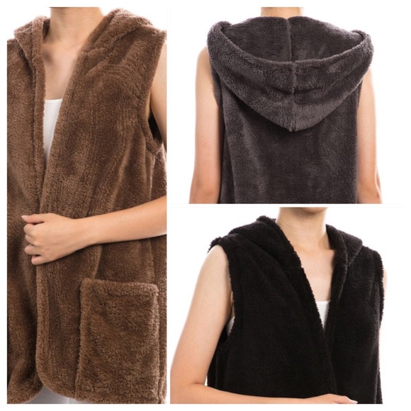 🌺2X HOST PICK🌺SOLID HOODIE VEST IN THREE COLORS! - Picture 3 of 3