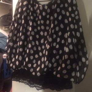 Black and white dress shirt