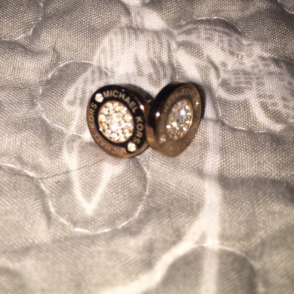 Rose gold Michael Kors earrings
