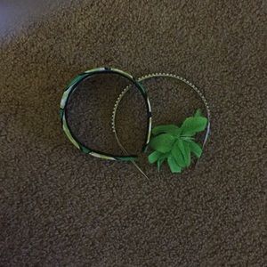 3 items head bands and flower clip