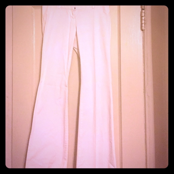 White linen pants