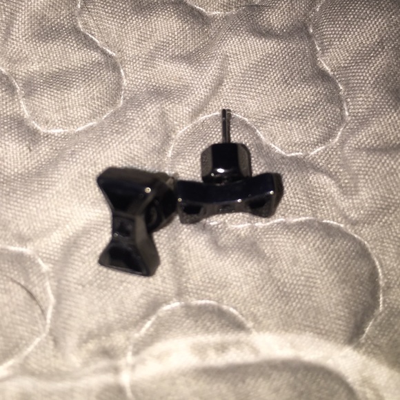 Marc Jacobs black bow tie earrings