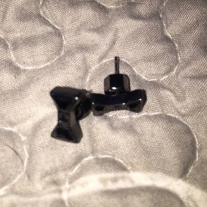 Marc Jacobs black bow tie earrings