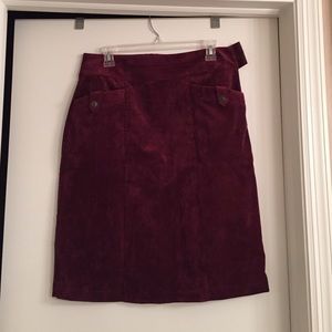 Christopher Banks cranberry cordoroy skirt