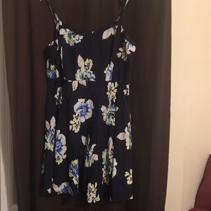 Navy blue floral sundress