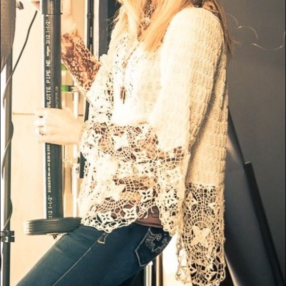 Free People Sz S Crochet Top - Worn 1x Mint Cond!