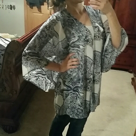 Navy blue kimono