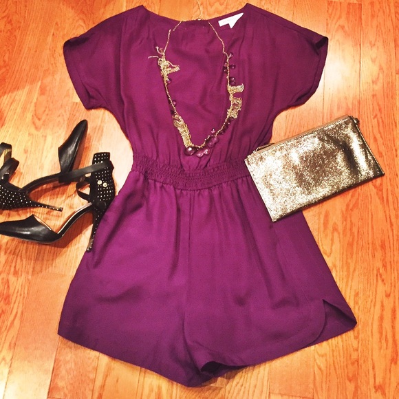 ✨SALE✨BCBG PURPLE DRESSY ROMPER;)