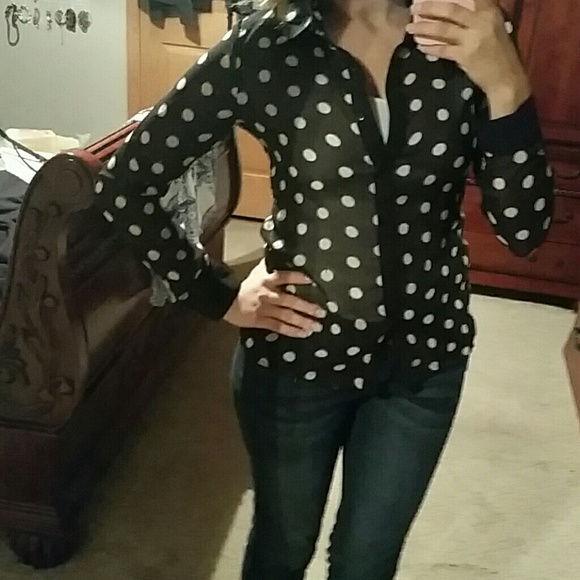 Black dotted shirt like brand new.