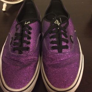 Sparkle purple vans 8.5