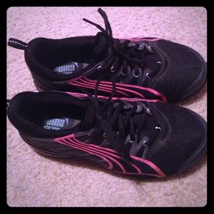 Puma black and pink sneakers