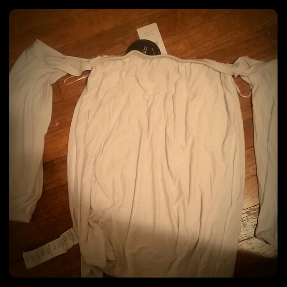 Off the shoulder white shirt