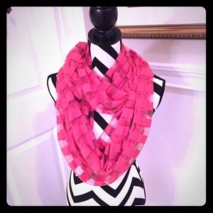 Rose pink infinity scarf