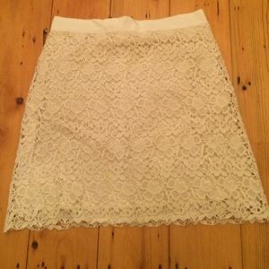 LOFT Ivory Lace Skirt