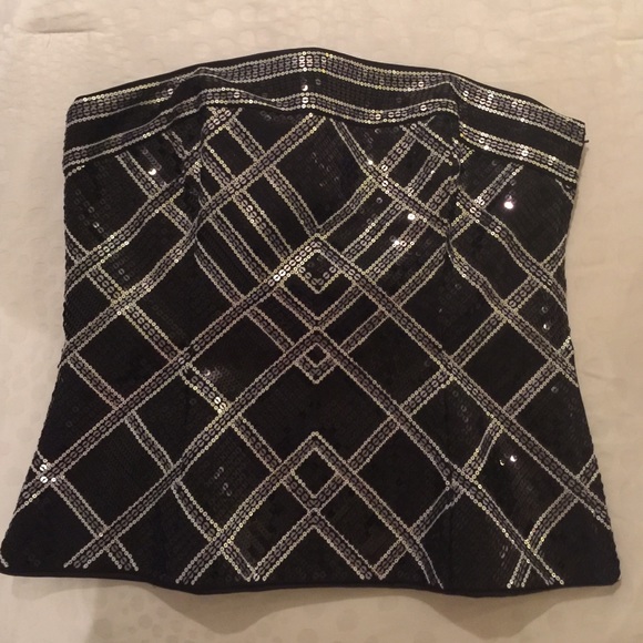 Strapless sequin top