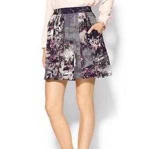 Piperlime Ancient Floral Gathered Skirt NWOT