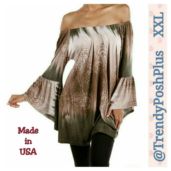 Trendy Top. Wear On Shoulder Or Off Shoulder