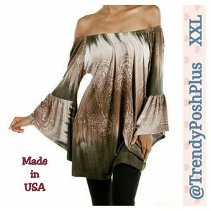 Trendy Top. Wear On Shoulder Or Off Shoulder
