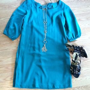 LULU'S Open Back Teal Dress Size Small