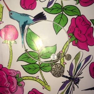 Silver Alex and Ani Snowflake bracelet