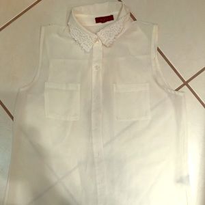 Cute sheer with blouse!