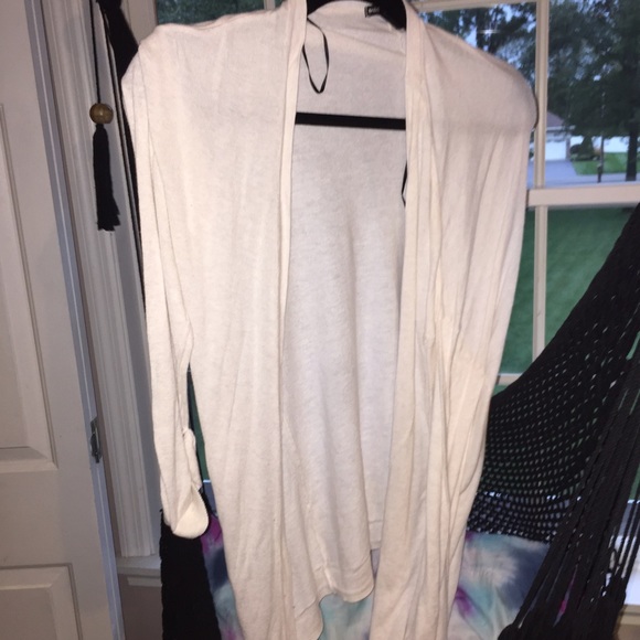 White cardigan