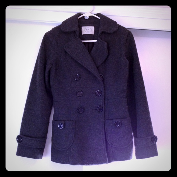 Thick gray pea coat