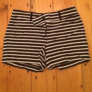 LOFT Striped 4" Cotton Shorts