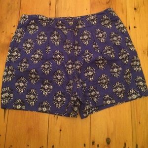 Madewell Periwinkle Patterned Shorts