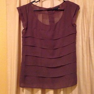 American Eagle Outfitter dusty purple sheer top
