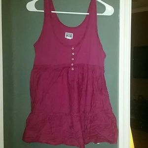 Maroon Converse baby doll type tank