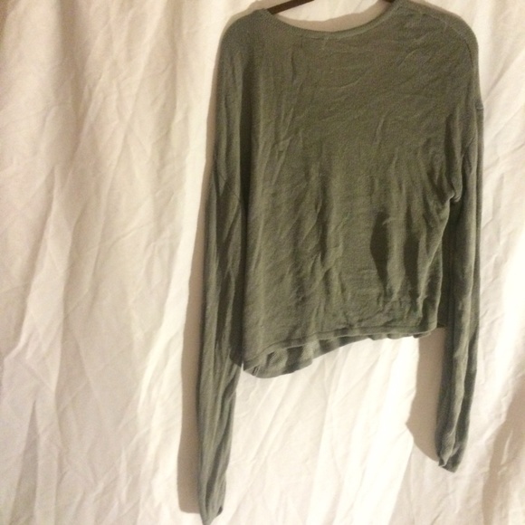 Grey Rib Cropped Sweater - Picture 4 of 4
