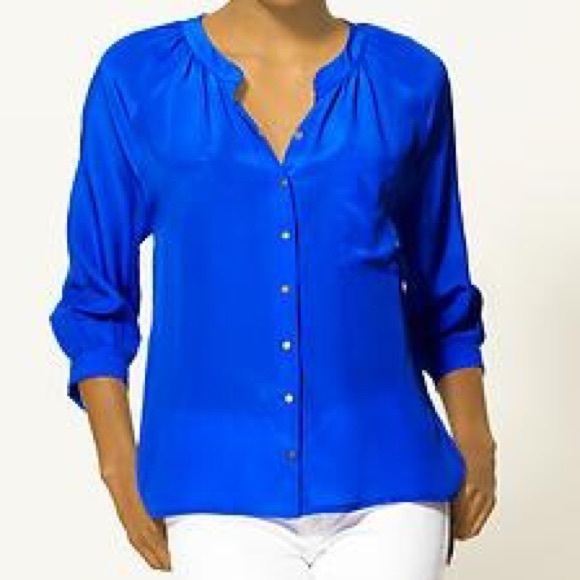 Gorgeous Blue Silk Top - Picture 1 of 4