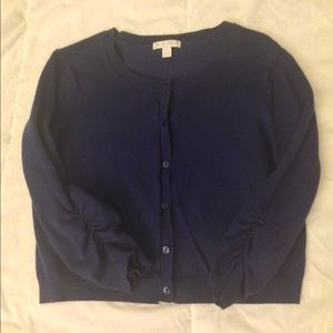 Navy Blue Crop Top Cardigan