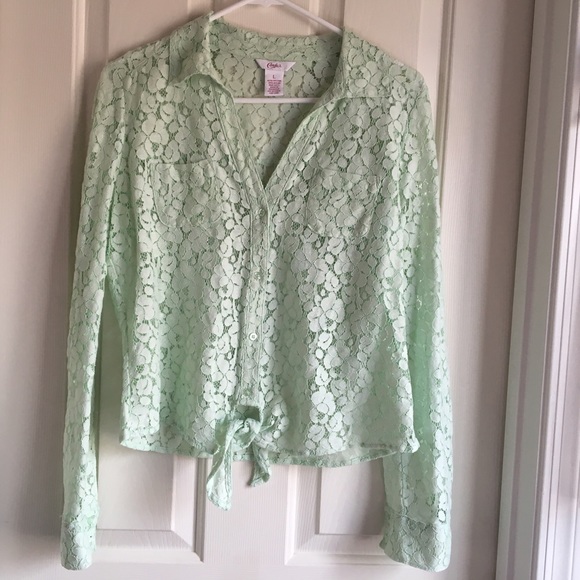 Candies Mint lace top!