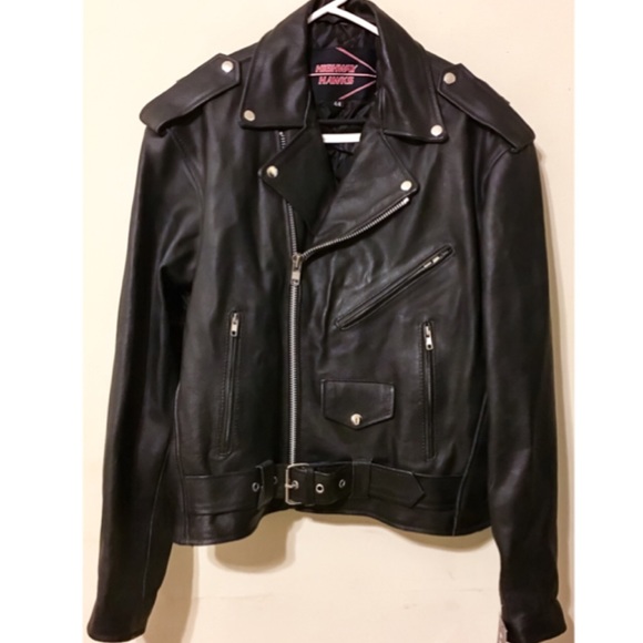 «HP!» Authentic Leather Biker Jacket - Picture 2 of 3