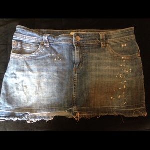 Denim mini skirt