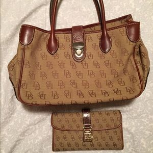 Dooney and Bourke large satchel with FREE wallet
