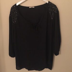 Black studded blouse