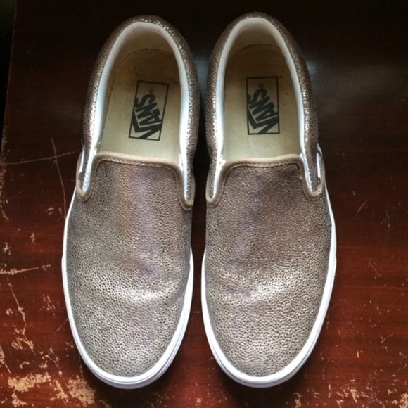 Metallic gold/bronze vans