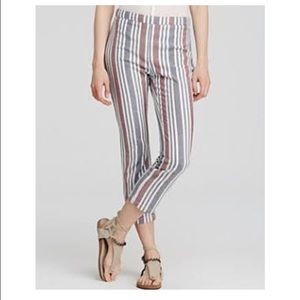 Free People high waist crop linen stripe pants 8