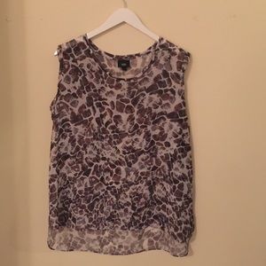 Multicolored high low blouse