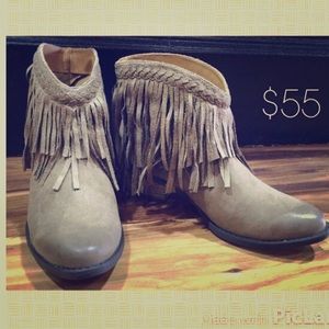 Fringe booties