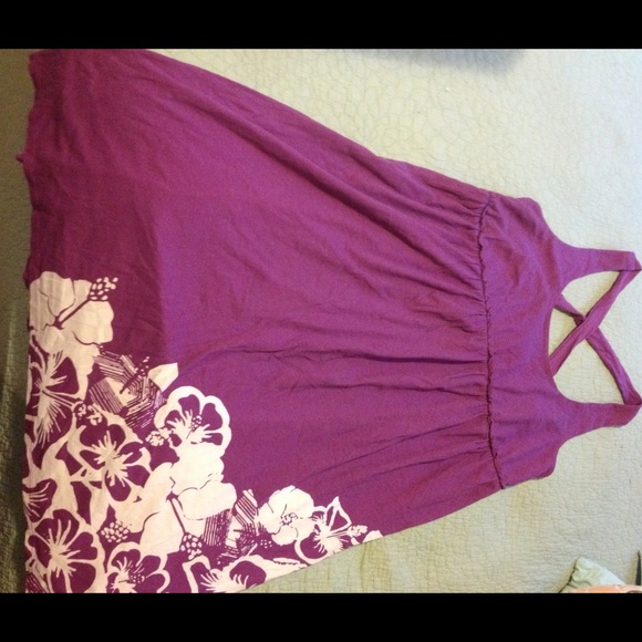 Purple knit dress