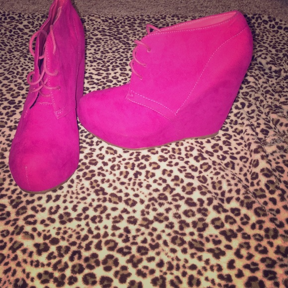 Bright Pink Booties