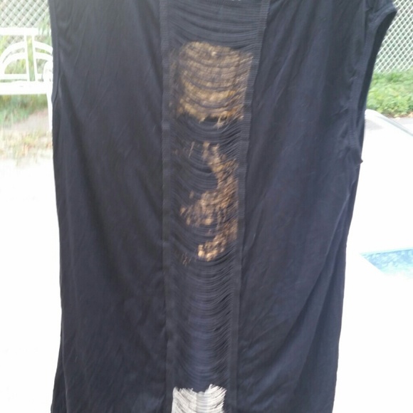 Black goth style skull tunic nib - Picture 2 of 2