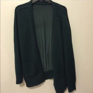 Kimchi Blue forest green knit cardigan from UO