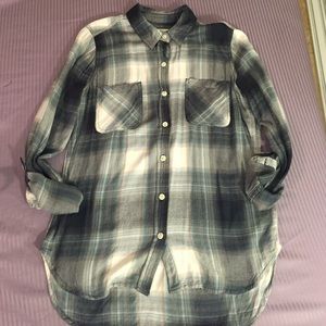 Button down plaid shirt