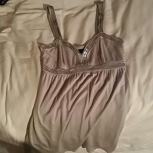 Silver sequined express top